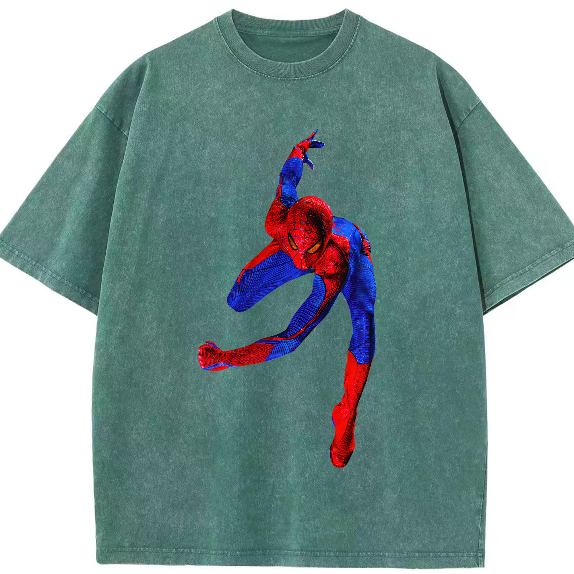 （画像用） Spider Man スパイダーマン 綿100% ヴィンテージ風 半袖Tシャツ（フロントプリント）